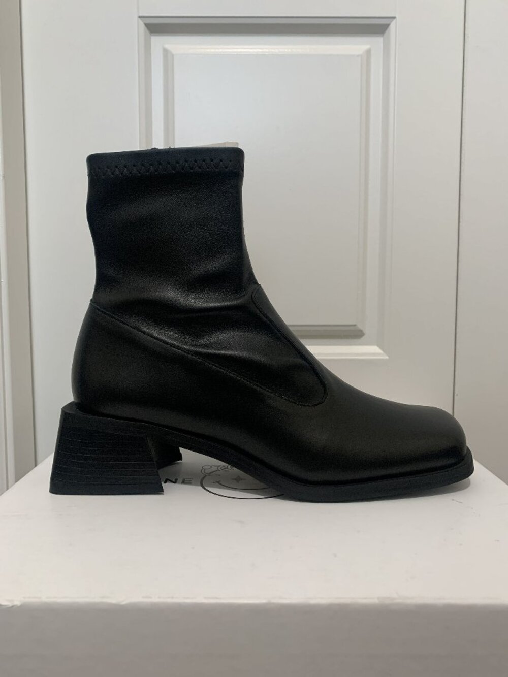 JUSTINE CLENQUET Ankle Boots | Nico Stretch Ankle Boots | Black Nappa | EU 37